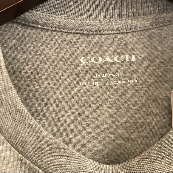 Coach Diary T-Shirt - NWT - Men’s Size Small - Heather Grey - Picture 7 of 12